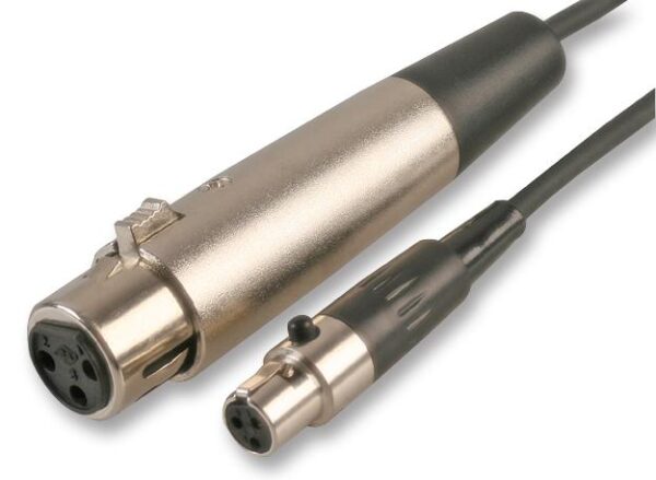 PRO SIGNAL PSG02964 - 3 Pin XLR Female to Mini XLR Female Lead, 1.5m Black