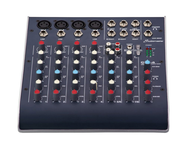 Studiomaster C2-4 - 4CH Compact Mixer 8 input / 4 Mic / 2 Stereo / 2bandEQ - Image 4