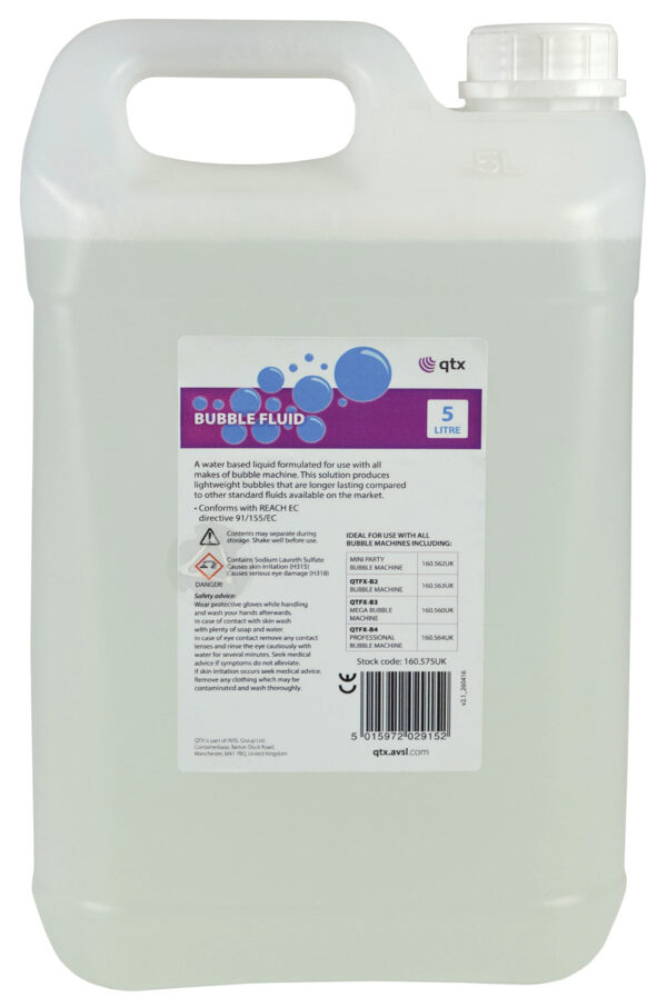 QTX BUBBLE-5L - 5 Litre Bubble Fluid