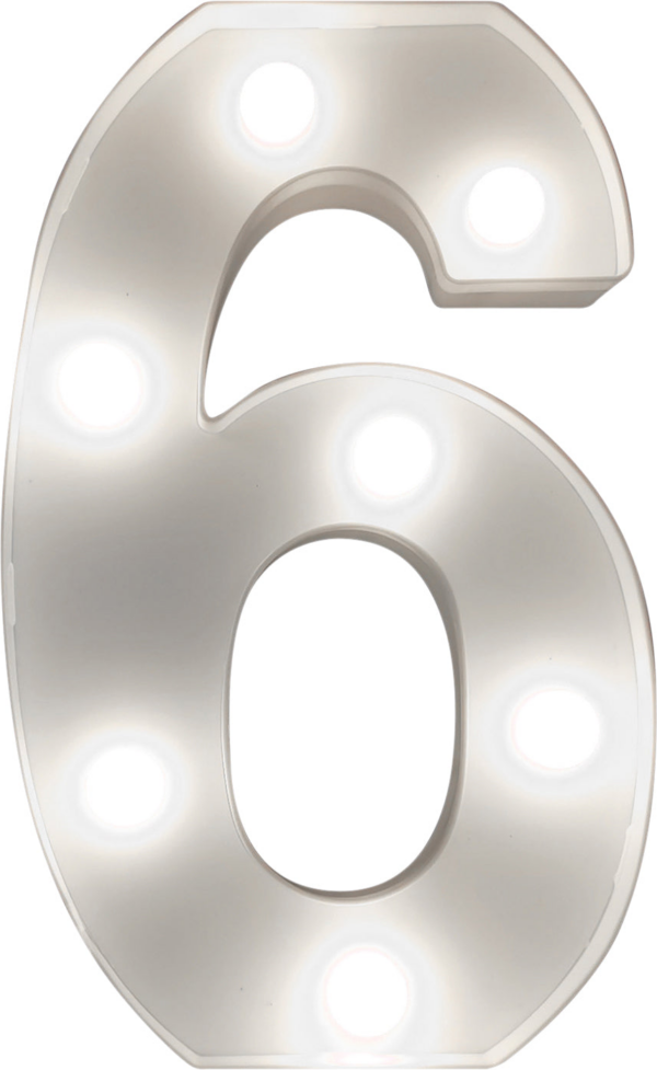 St Helens Home and Garden GH11216 - "6" Battery Operated 3D LED Number Light - Image 5