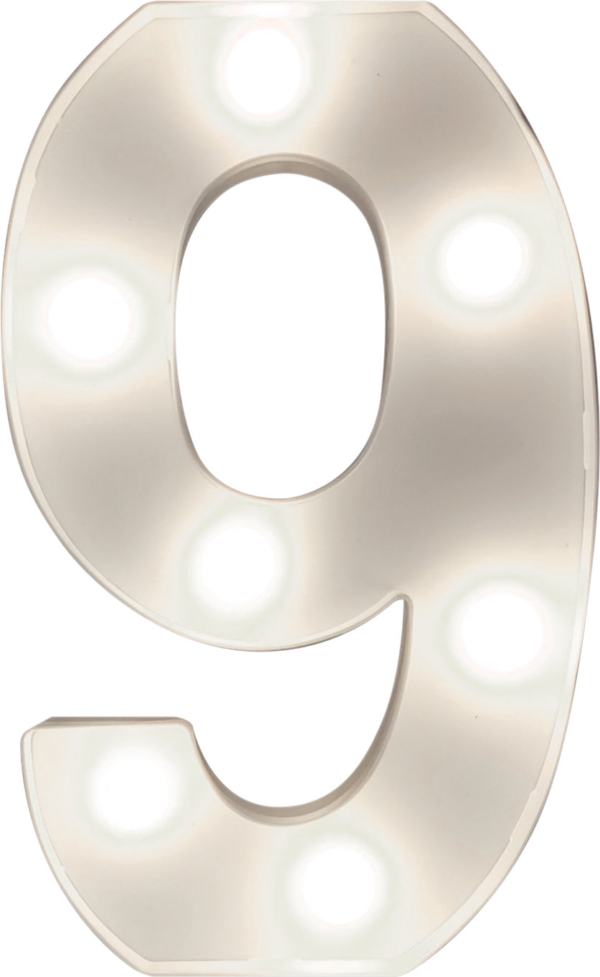 St Helens Home and Garden GH11219 - "9" Battery Operated 3D LED Number Light - Image 5